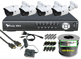 High Definition 1.3Megapixel CCTV System with 4 Bullet Cameras