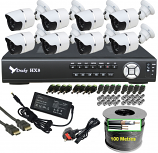 High Definition 1.3Megapixel CCTV System with 8 Bullet Cameras