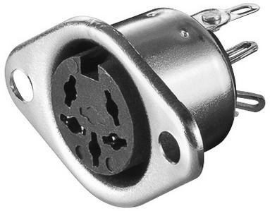 1 Pair Black DIN 8-pin Socket Socket O, AV Port - Grandado