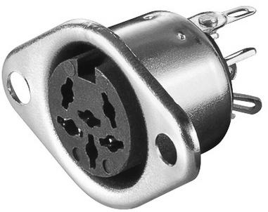 Connecteur DIN Femelle Châssis 14C 7 Broches à Souder - Foto 5